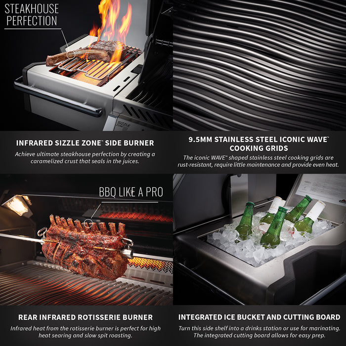 Napoleon Prestige PRO 500 Gas Grill with Infrared Rear & Side Burners PRO500RSIB-3