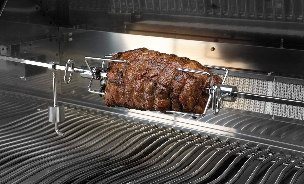 Napoleon 69100 Heavy Duty Rotisserie Kit W/ Motor & Light For Rogue 425/365