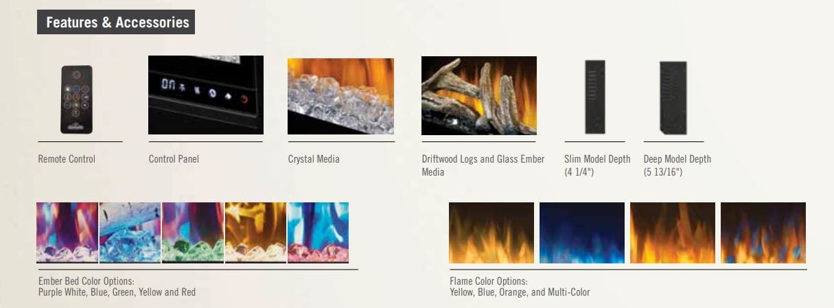 Napoleon Napoleon Alluravision 42" Deep Wall Mount Electric Fireplace NEFL42CHD-1 Canada Electric NEFL42CHD-1 Wall Mount Electric Fireplace 629169079940
