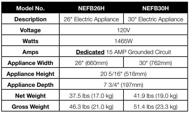 Napoleon Napoleon CINEVIEW 26" Built-in Electric Fireplace NEFB26H Canada Electric NEFB26H Built-In Electric Fireplace 629169080762