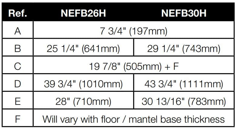 Napoleon Napoleon CINEVIEW 30" Built-in Electric Fireplace NEFB30H Canada Electric NEFB30H Built-In Electric Fireplace 629169080779