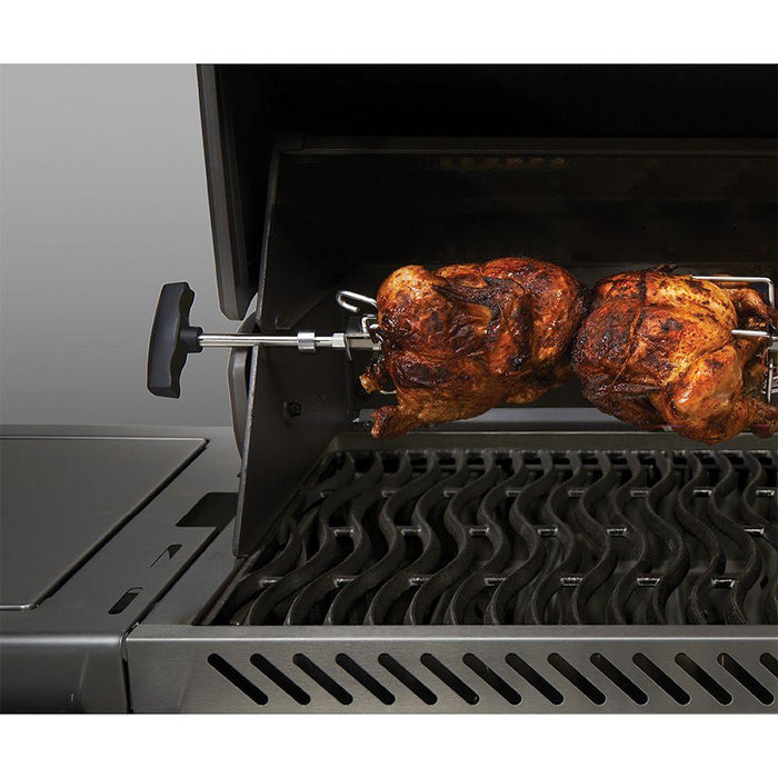 Napoleon 69100 Heavy Duty Rotisserie Kit W/ Motor & Light For Rogue 425/365